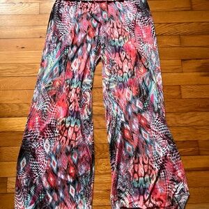 Colorful Wide Leg Women's Pants